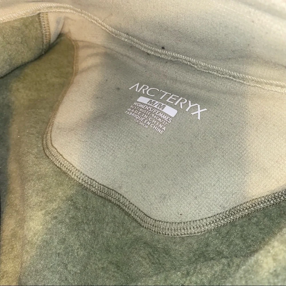 𝅺Arcteryx Woman's Covert Full Zip Polartec light green Fleece Vest M - Picture 5 of 5